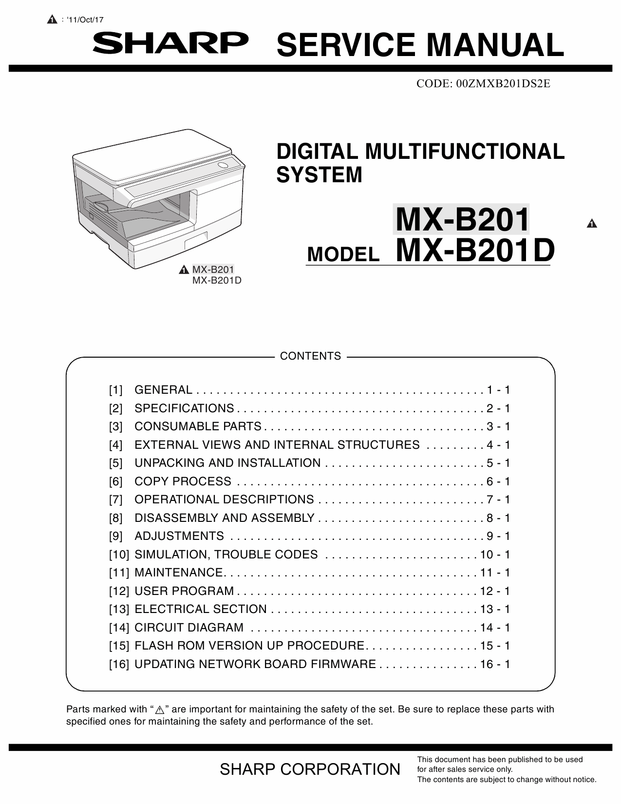 SHARP MX B201 B201D Service Manual-1